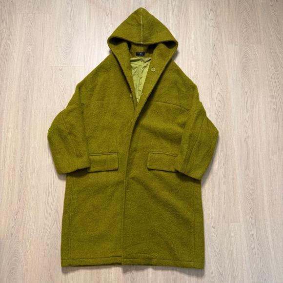 Y's by Yohji Yamamoto Other - Vintage Y’s Yohji Yamamoto Wool Nylon Blend Hooded Trench Coat Mens Small Green